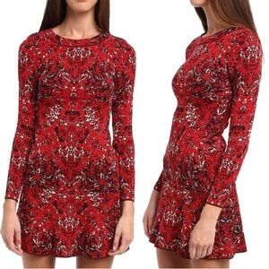 M Missoni Knit Speckled Drop Flare Waist Mini Dress